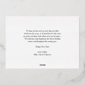 2025レトロはっきりしたタイポグラフィブラックハッピーニューイヤー 箔シーズンカード (裏面)