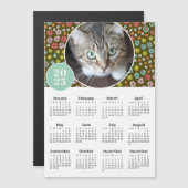 2025レトロフローラカスタムフォト磁気カレンダー (正面/裏面)