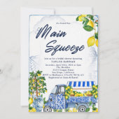 2025レモンブルーイタリアンブライダルシャワー招待 招待状 (正面)