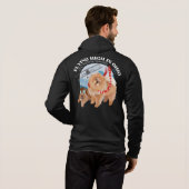 2025ロゴ付きフルジップフード付きスウェットシャツ パーカ (裏面フル)