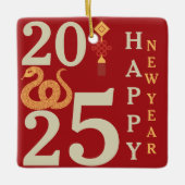 2025中国の年の初老 セラミックオーナメント (正面)