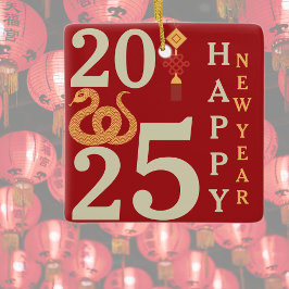 2025中国の年の初老 セラミックオーナメント