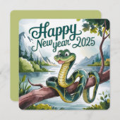 2025中国の年の新年ハッピーニューズ シーズンカード (正面/裏面)