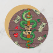 2025中国の年の新年 シーズンカード (正面/裏面)