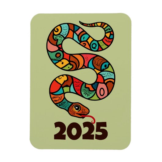 2025中国の年の新年 マグネット (縦)