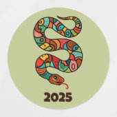 2025中国の年の新年 ラベル (デザイン1)