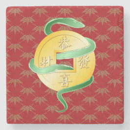 2025中国の年の旧正月金ゴールドコイン ストーンコースター