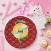 2025中国の年の旧正月金ゴールドコイン ペーパープレート (パーティー)