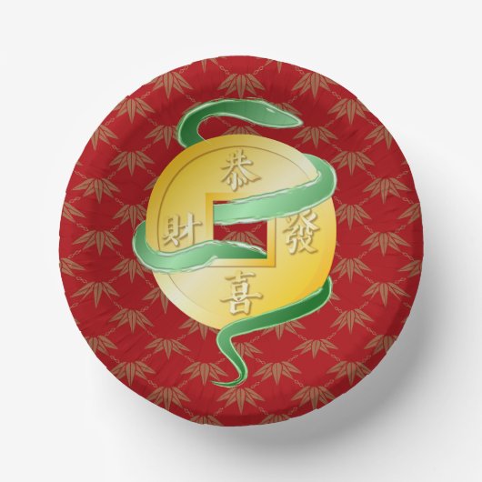 2025中国の年の旧正月金ゴールドコイン ペーパーボウル (正面)