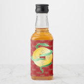 2025中国の年の旧正月金ゴールドコイン リキュールボトルラベル (正面)