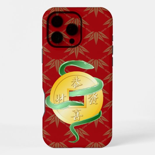 2025中国の年の旧正月金ゴールドコイン iPhoneケース (裏面)