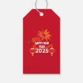 2025中国の年新年中国のの蛇口 ギフトタグ (正面)