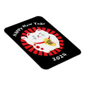 2025中国の年末年始ラッキーキャット マグネット (右側)