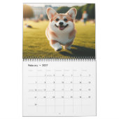 2025人気がある/2026年のPups Strolling カレンダー (2月 2027)