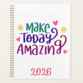 2025今日を素晴らしい作る | やる気を起こさせる通年 プランナー手帳 (正面)
