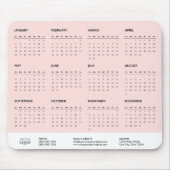 2025企業の赤面シンプルピンクカレンダー景品 マウスパッド (正面)