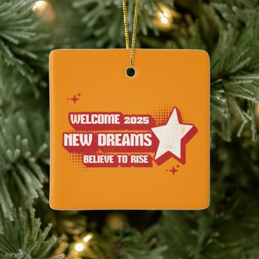 「2025信じ年のプレミアムセラミックオーナメント」 セラミックオーナメント (ツリー)