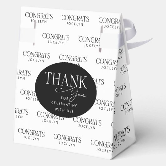 2025写真パーソナライズされたおめでとう卒業党 フェイバーボックス (裏面)