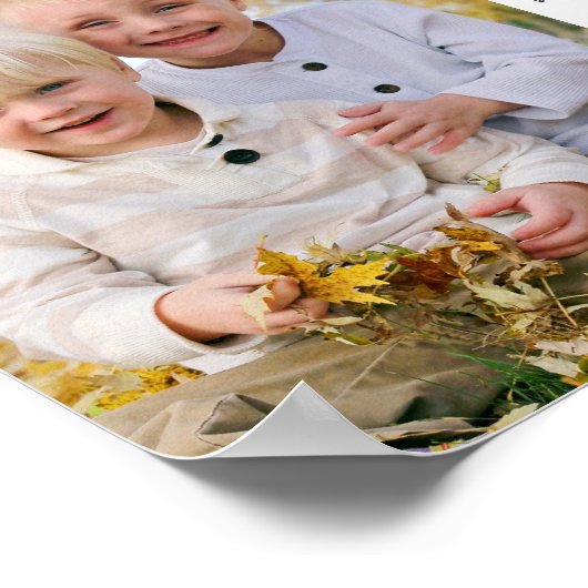 2025写真パーソナライズされた12ヶ月年始カレンダー ポスター (角)