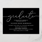 2025写真卒業パーティーバラ金ゴールド 箔招待状 (裏面)