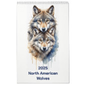 2025北アメリカの動物の水の色ウルフ カレンダー (カバー)