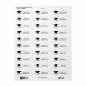 2025卒業パーティシンボル差出人住所ラベル ラベル (フルシート)