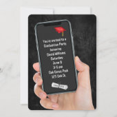 2025卒業パーティー文字メッセージ 招待状 (正面)