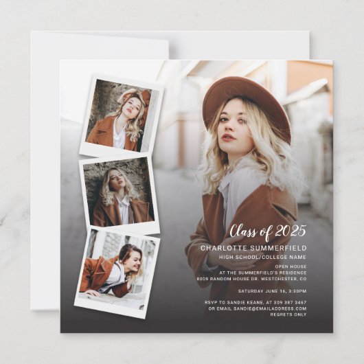2025卒業写真オープンハウスカスタム マグネット招待状 (正面)