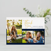 2025卒業式スクリプト卒業お礼金 箔招待状 (立ち正面)