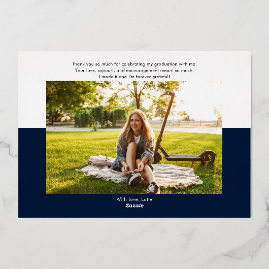 2025卒業式スクリプト卒業お礼金 箔招待状 (裏面)