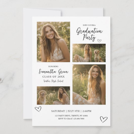 2025卒業式テンプレート 招待状 (正面)