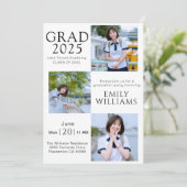 2025卒業式招待状を作成しよう - ユニークでスタイリッシュ 招待状 (スタンド正面)