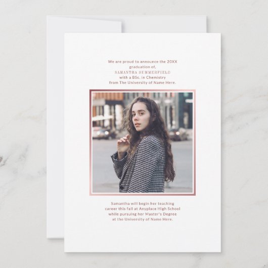 2025卒業式2枚の写真スクリプト卒業 案内状 (裏面)