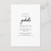 2025卒業式 スクリプト写真 卒業パーティー招待状 エンクロージャーカード (裏面)