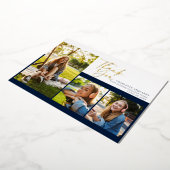 2025卒業式 スクリプト 卒業お礼 ゴールド 箔招待状 (回転した状態)