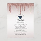 2025卒業式 タイポグラフィー シニア 卒業パーティー インビテーションポストカード (正面)