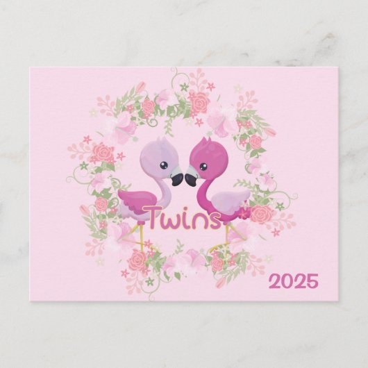 2025双子の妊娠が発表を期待 ポストカード (正面)
