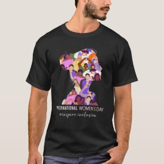 2025国際的年の女子インスパイア含有数F Tシャツ