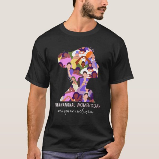 2025国際的年の女子インスパイア含有数F Tシャツ (正面)