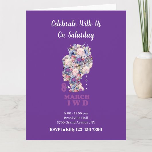 2025国際的年の女子デー：Femininit祝 カード (正面)