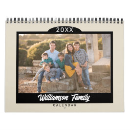 2025家族写真ミニマルモダンリスト カレンダー