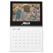 2025家族写真ミニマルモダンリスト カレンダー (3月 2026)