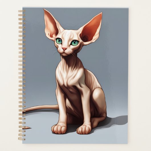 2025小妖精や小人Sphynx Catカレンダープランナー プランナー手帳 (正面)