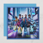 2025年あけましておめでとう タイポグラフィー ギフト フラット シーズンカード (正面/裏面)