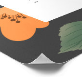 2025年おしゃれなチャコール ワイルドフラワー 12か月カレンダー ポスター (角)