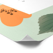 2025年おしゃれなミントカラーのワイルドフラワー満載カレンダー ポスター (角)