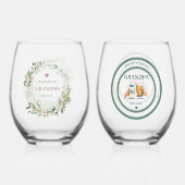 2025年おばあちゃんに昇格 ステムなしワイングラス (裏面)