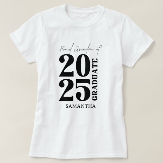 2025年おばあちゃん卒業式パーティー Tシャツ (デザイン正面)