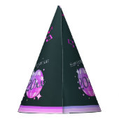 2025年おめでとう黒紫ピンク パーティーハット (裏面)