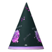 2025年おめでとう黒紫ピンク パーティーハット (左)